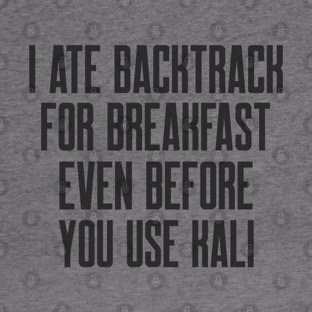 Cybersecurity I Ate Backtrack For Breakfast Even Before You Use Kali by FSEstyle